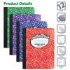 Better Office Products Composition Notebook, Wide Ruled, 100 Sheets, One Subject, 9.75in. x 7.5in. Asst'd Colors, 12PK 25212